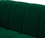 Elijah Velvet / Engineered Wood / Foam Contemporary Green Velvet Chair - 49" W x 34" D x 31" H