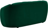 Elijah Velvet / Engineered Wood / Foam Contemporary Green Velvet Loveseat - 71" W x 34" D x 31" H