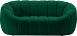 Elijah Velvet / Engineered Wood / Foam Contemporary Green Velvet Loveseat - 71" W x 34" D x 31" H