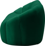 Elijah Velvet / Engineered Wood / Foam Contemporary Green Velvet Loveseat - 71" W x 34" D x 31" H