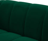 Elijah Velvet / Engineered Wood / Foam Contemporary Green Velvet Loveseat - 71" W x 34" D x 31" H