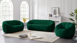 Elijah Velvet / Engineered Wood / Foam Contemporary Green Velvet Loveseat - 71" W x 34" D x 31" H