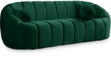 Elijah Velvet / Engineered Wood / Foam Contemporary Green Velvet Sofa - 93.5" W x 34" D x 31" H