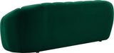 Elijah Velvet / Engineered Wood / Foam Contemporary Green Velvet Sofa - 93.5" W x 34" D x 31" H