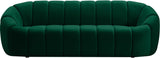 Elijah Velvet / Engineered Wood / Foam Contemporary Green Velvet Sofa - 93.5" W x 34" D x 31" H