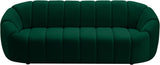 Elijah Velvet / Engineered Wood / Foam Contemporary Green Velvet Sofa - 93.5" W x 34" D x 31" H