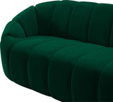 Elijah Velvet / Engineered Wood / Foam Contemporary Green Velvet Sofa - 93.5" W x 34" D x 31" H