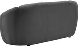 Elijah Velvet / Engineered Wood / Foam Contemporary Grey Velvet Loveseat - 71" W x 34" D x 31" H