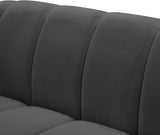 Elijah Velvet / Engineered Wood / Foam Contemporary Grey Velvet Sofa - 93.5" W x 34" D x 31" H