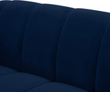 Elijah Velvet / Engineered Wood / Foam Contemporary Navy Velvet Loveseat - 71" W x 34" D x 31" H