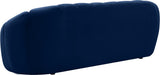 Elijah Velvet / Engineered Wood / Foam Contemporary Navy Velvet Sofa - 93.5" W x 34" D x 31" H