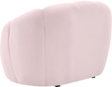 Elijah Velvet / Engineered Wood / Foam Contemporary Pink Velvet Chair - 49" W x 34" D x 31" H