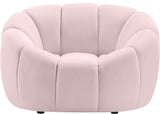 Elijah Velvet / Engineered Wood / Foam Contemporary Pink Velvet Chair - 49" W x 34" D x 31" H