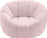 Elijah Velvet / Engineered Wood / Foam Contemporary Pink Velvet Chair - 49" W x 34" D x 31" H