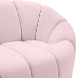 Elijah Velvet / Engineered Wood / Foam Contemporary Pink Velvet Chair - 49" W x 34" D x 31" H