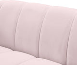 Elijah Velvet / Engineered Wood / Foam Contemporary Pink Velvet Chair - 49" W x 34" D x 31" H