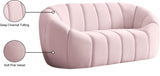 Elijah Velvet / Engineered Wood / Foam Contemporary Pink Velvet Loveseat - 71" W x 34" D x 31" H