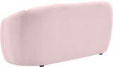 Elijah Velvet / Engineered Wood / Foam Contemporary Pink Velvet Loveseat - 71" W x 34" D x 31" H