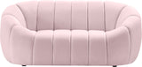 Elijah Velvet / Engineered Wood / Foam Contemporary Pink Velvet Loveseat - 71" W x 34" D x 31" H