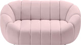 Elijah Velvet / Engineered Wood / Foam Contemporary Pink Velvet Loveseat - 71" W x 34" D x 31" H