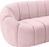 Elijah Velvet / Engineered Wood / Foam Contemporary Pink Velvet Loveseat - 71" W x 34" D x 31" H