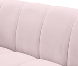 Elijah Velvet / Engineered Wood / Foam Contemporary Pink Velvet Loveseat - 71" W x 34" D x 31" H