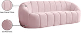 Elijah Velvet / Engineered Wood / Foam Contemporary Pink Velvet Sofa - 93.5" W x 34" D x 31" H