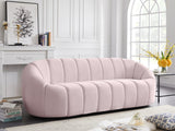 Elijah Velvet / Engineered Wood / Foam Contemporary Pink Velvet Sofa - 93.5" W x 34" D x 31" H