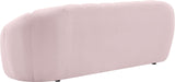 Elijah Velvet / Engineered Wood / Foam Contemporary Pink Velvet Sofa - 93.5" W x 34" D x 31" H