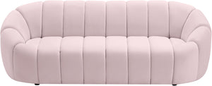 Elijah Velvet / Engineered Wood / Foam Contemporary Pink Velvet Sofa - 93.5" W x 34" D x 31" H