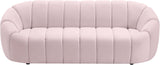 Elijah Velvet / Engineered Wood / Foam Contemporary Pink Velvet Sofa - 93.5" W x 34" D x 31" H