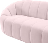 Elijah Velvet / Engineered Wood / Foam Contemporary Pink Velvet Sofa - 93.5" W x 34" D x 31" H