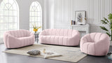 Elijah Velvet / Engineered Wood / Foam Contemporary Pink Velvet Sofa - 93.5" W x 34" D x 31" H