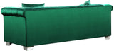 Kayla Velvet / Engineered Wood / Metal / Foam Contemporary Green Velvet Loveseat - 68" W x 37" D x 31" H