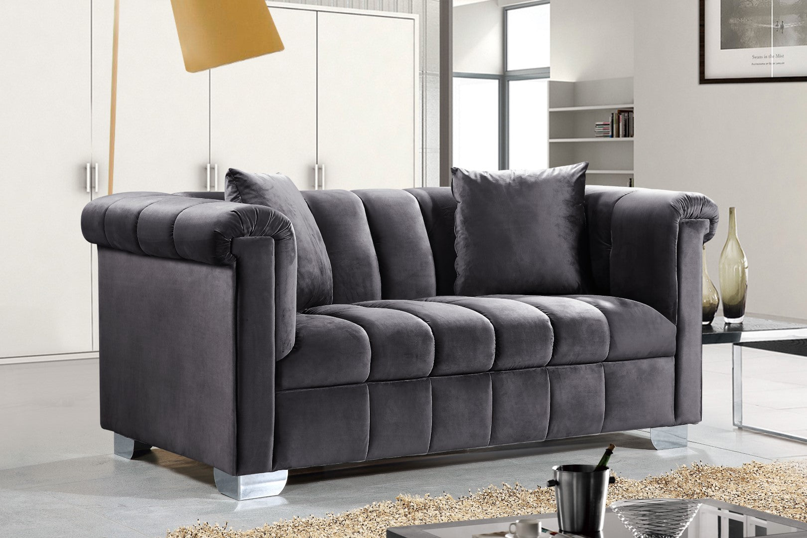 Velvet Loveseat - Thumbnail 3