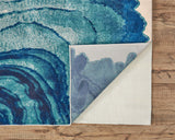 Brixton Contemporary Watercolor Rug, Atlantic Blue, 8ft x 11ft Area Rug