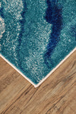 Brixton Contemporary Watercolor Rug, Atlantic Blue, 8ft x 11ft Area Rug