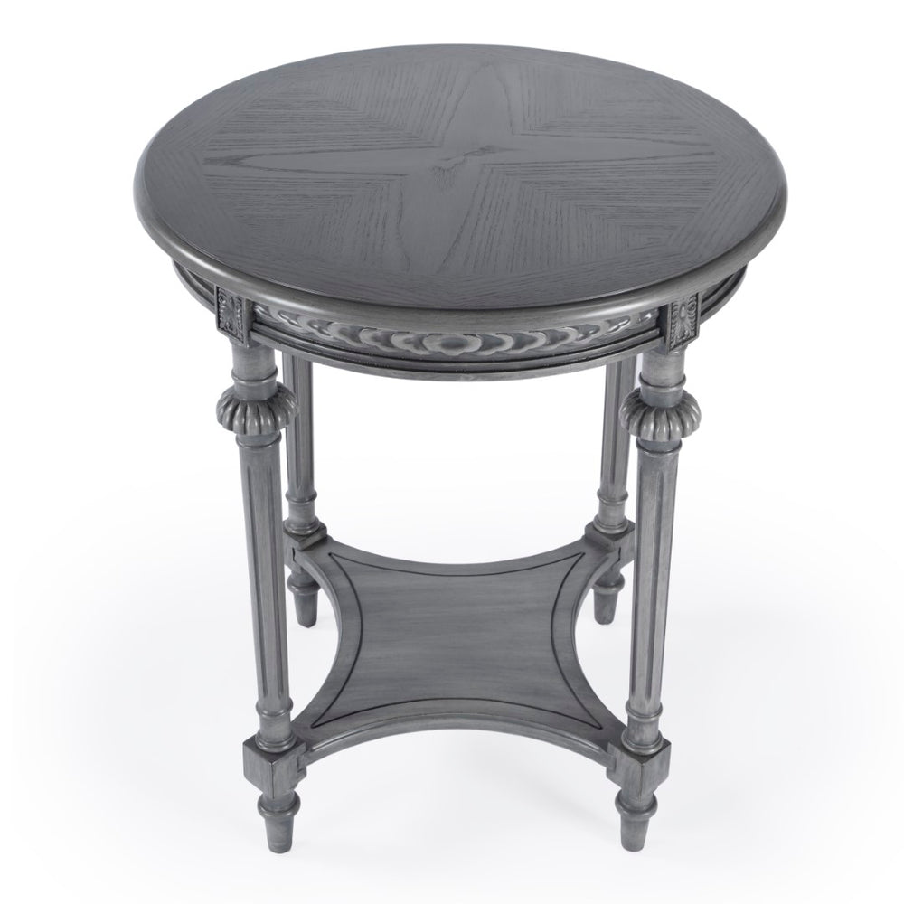 Butler Specialty Hellinger Gray Round Lamp Table 6162418