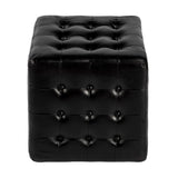 Butler Specialty Leon Black Leather Ottoman 6165034