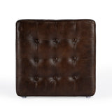 Butler Specialty Leon Button Tufted Leather Ottoman 6165117