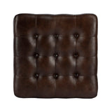 Butler Specialty Leon Button Tufted Leather Ottoman 6165117