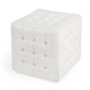 Butler Specialty Leon White Leather Ottoman 6165411