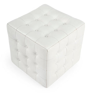 Butler Specialty Leon White Leather Ottoman 6165411