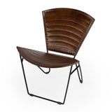 Felix Iron & Leather Accent Chair