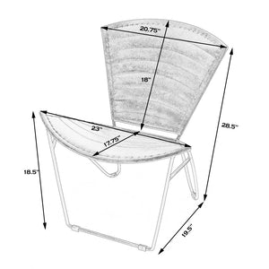 Butler Specialty Felix Iron & Leather Accent Chair 6167140