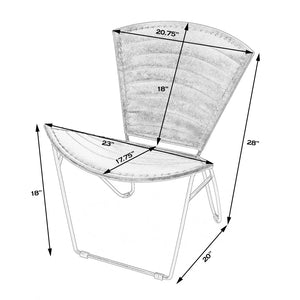 Butler Specialty Felix Iron & Leather Accent Chair 6167411