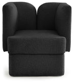 Marcel Boucle Fabric / MDF / Foam Contemporary Black Boucle Fabric Chair - 32" W x 28" D x 31.5" H