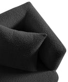 Marcel Boucle Fabric / MDF / Foam Contemporary Black Boucle Fabric Chair - 32" W x 28" D x 31.5" H