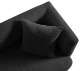 Marcel Boucle Fabric / MDF / Foam Contemporary Black Boucle Fabric Loveseat - 68" W x 28" D x 32" H