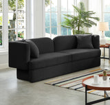 Marcel Boucle Fabric / MDF / Foam Contemporary Black Boucle Fabric Sofa - 91" W x 28" D x 32.5" H